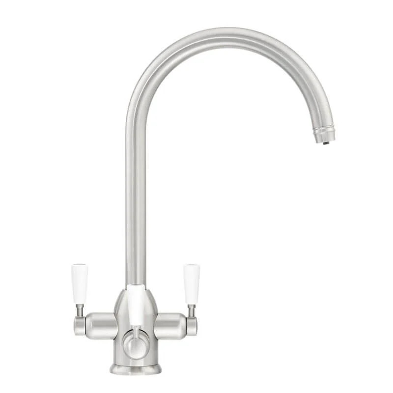 An image of Franke Larino 3 in 1 Filter Kitchen Tap - Silk Steel