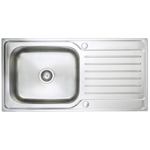 An image of Austen & Co. Florenzo Large Stainless Steel Inset Reversible Single Bowl Kitchen...