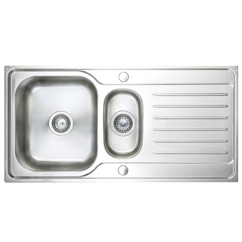 An image of Austen & Co. Napoli Stainless Steel Inset Reversible 1.5 Bowl Kitchen Sink With ...