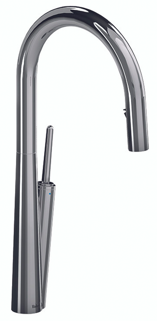 An image of Riobel Solstice Single Lever with Pull Down Spray Chrome Kitchen Tap