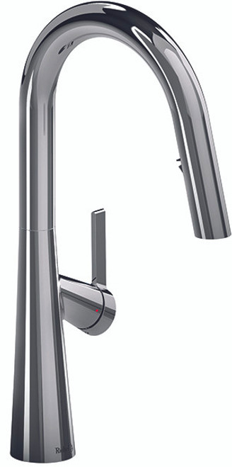 An image of Riobel Ludik Single Lever with Pull Down Spray Chrome Kitchen Tap