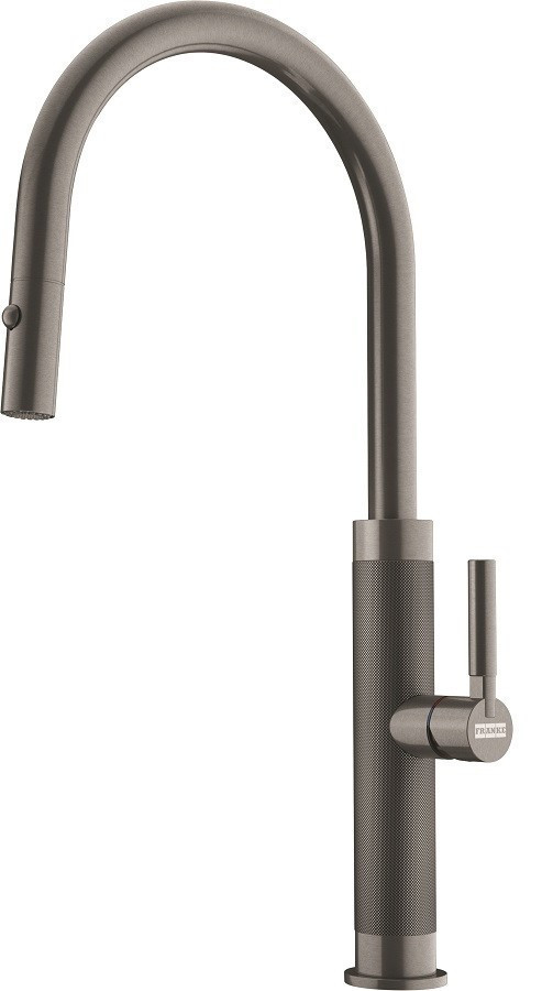 An image of Franke Mythos Masterpiece J Pull Down Spray Tap - Anthracite