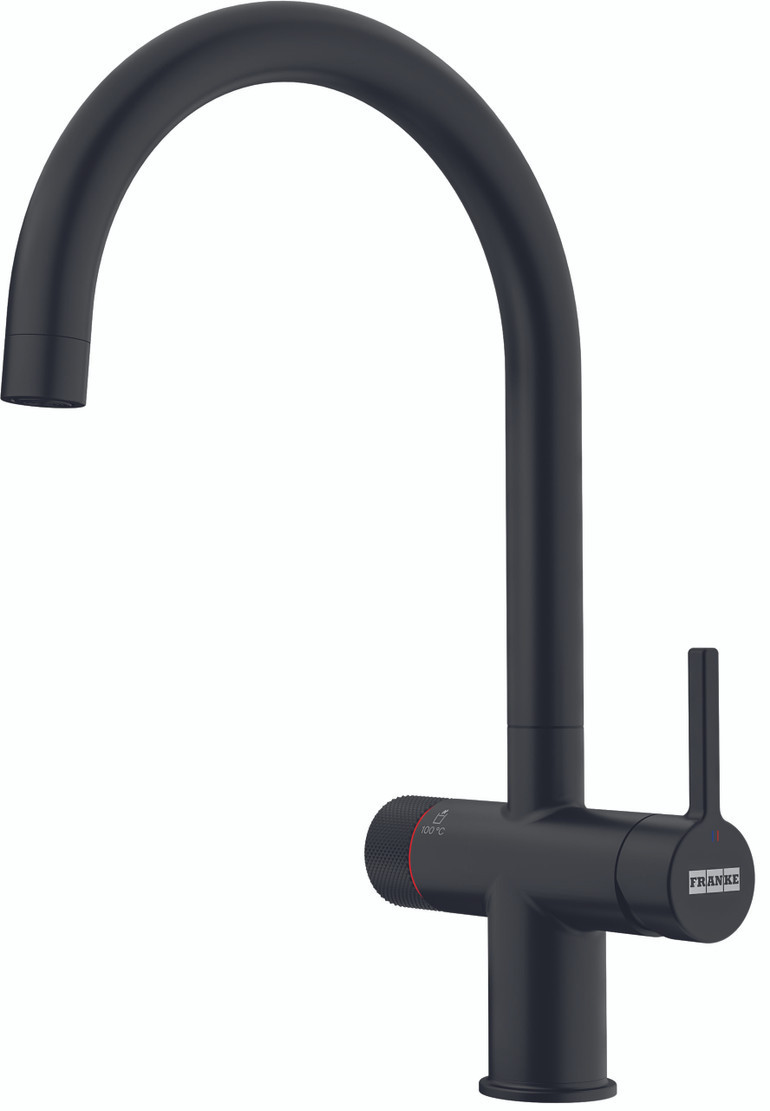 An image of Franke Maris Water Hub Electronic 7L Boiling Water Tap - Matt Black