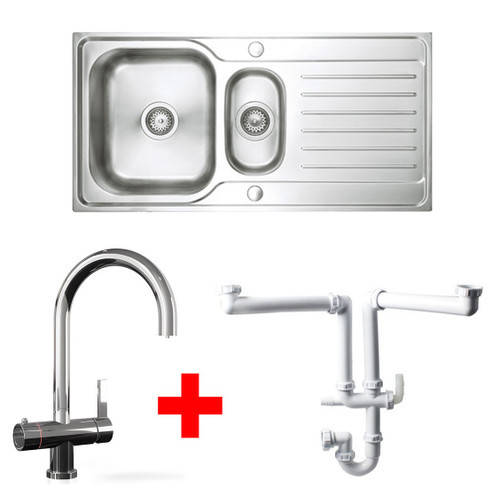 Austen & Co. Napoli Sink + Seville 4 in 1 Tap + Plumbing Kit | Taps