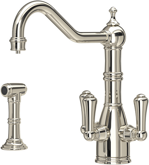 An image of Perrin & Rowe Picardie 1575 (with Rinse) Filter Tap in Nickel