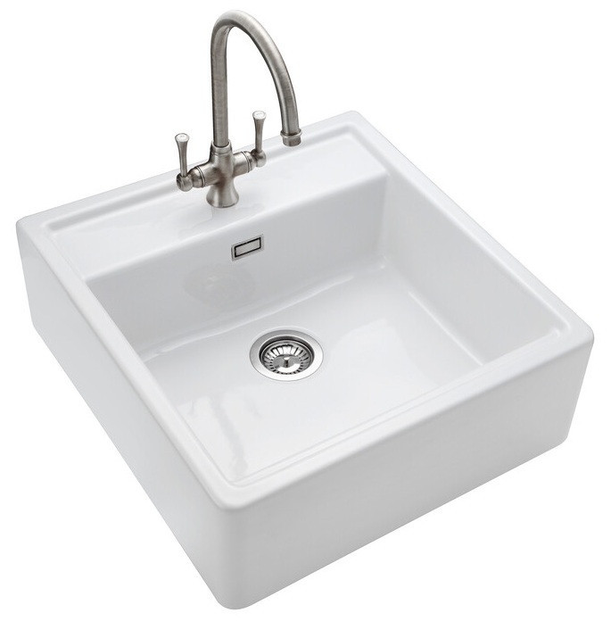 An image of Rangemaster Sandwood Single Bowl Ceramic Kitchen Sink