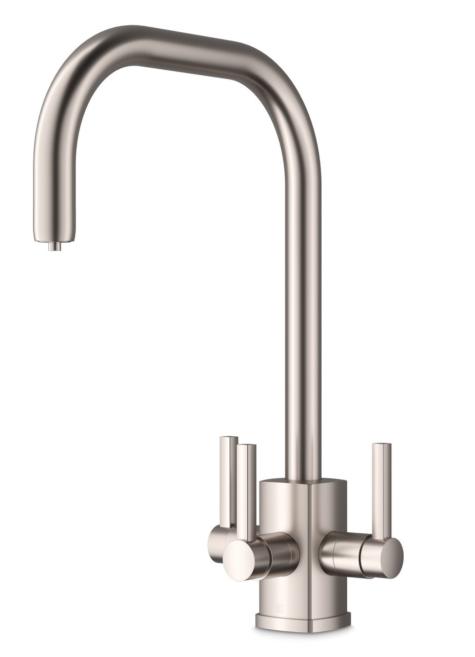 An image of Triflow Original Newton U Spout Filter Kitchen Tap - Pewter