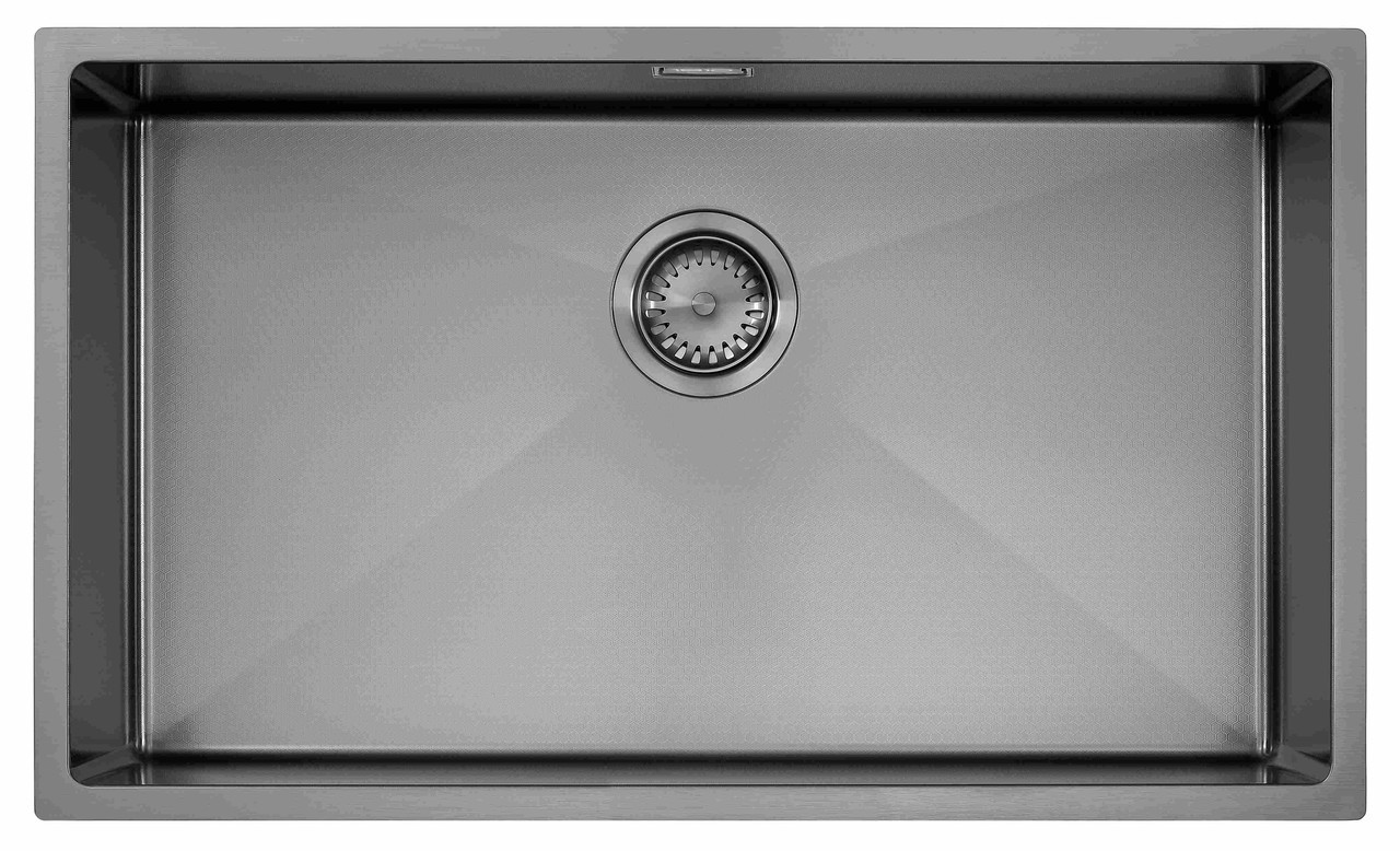 An image of 1810 HEXUNO10 700U Undermount/Inset Single Bowl Sink - Gunmetal