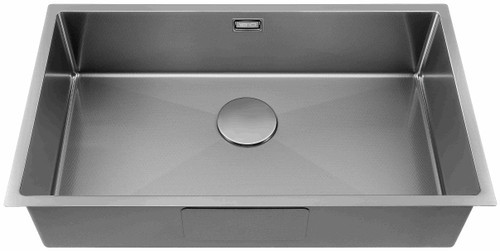An image of 1810 HEXUNO10 700U Undermount/Inset Single Bowl Sink - Gunmetal