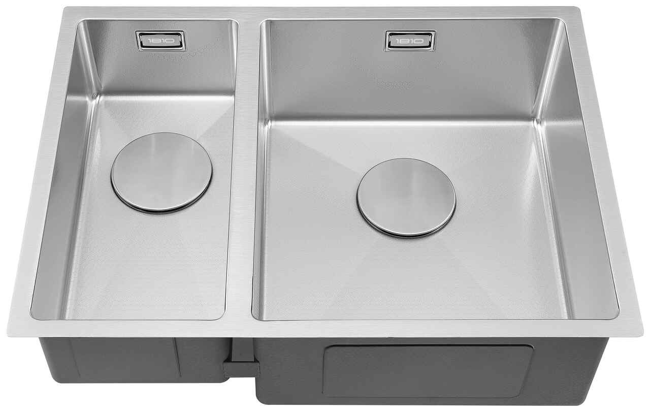 An image of 1810 HEXDUO10 180/340U BBR Undermount/Inset 1.5 Bowl Sink