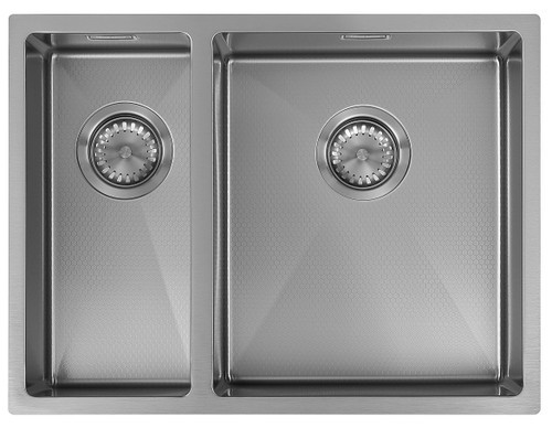 An image of 1810 HEXDUO10 180/340U BBR Undermount/Inset 1.5 Bowl Sink - Gunmetal
