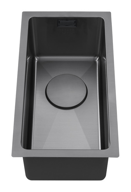 An image of 1810 ZENUNO15 200U Undermount/Inset Single Bowl Sink - Gunmetal