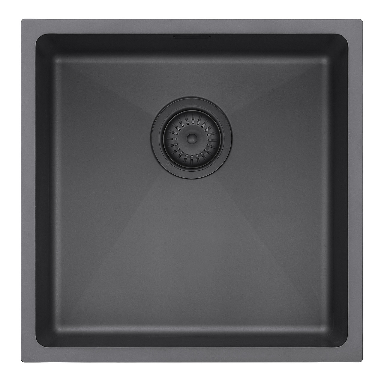 An image of 1810 ZENUNO15 400U Undermount/Inset Single Bowl Sink - Matte Black