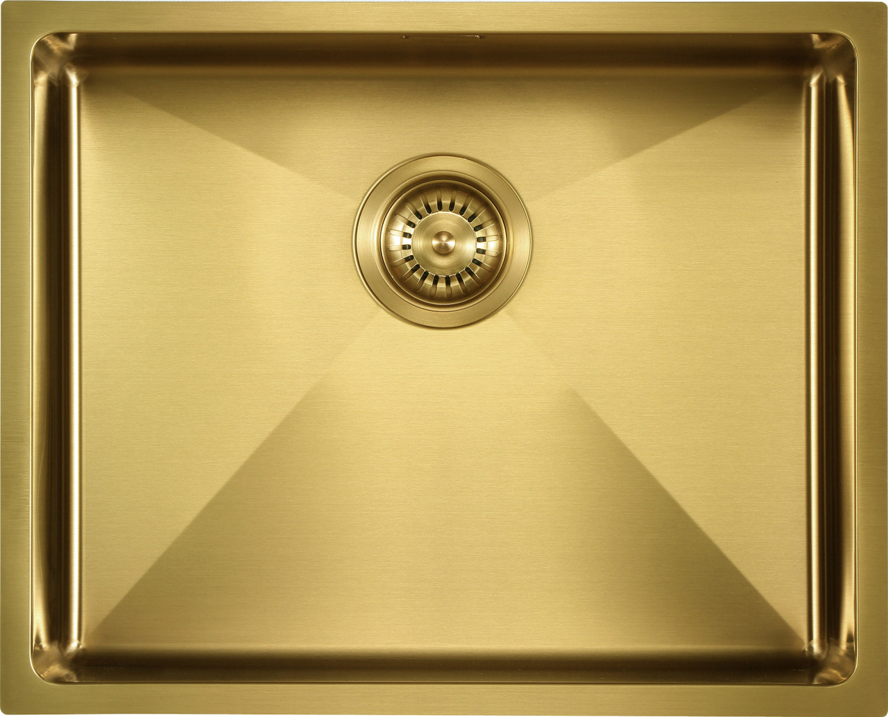 An image of 1810 ZENUNO15 500U Undermount/Inset Single Bowl Sink - Gold Brass