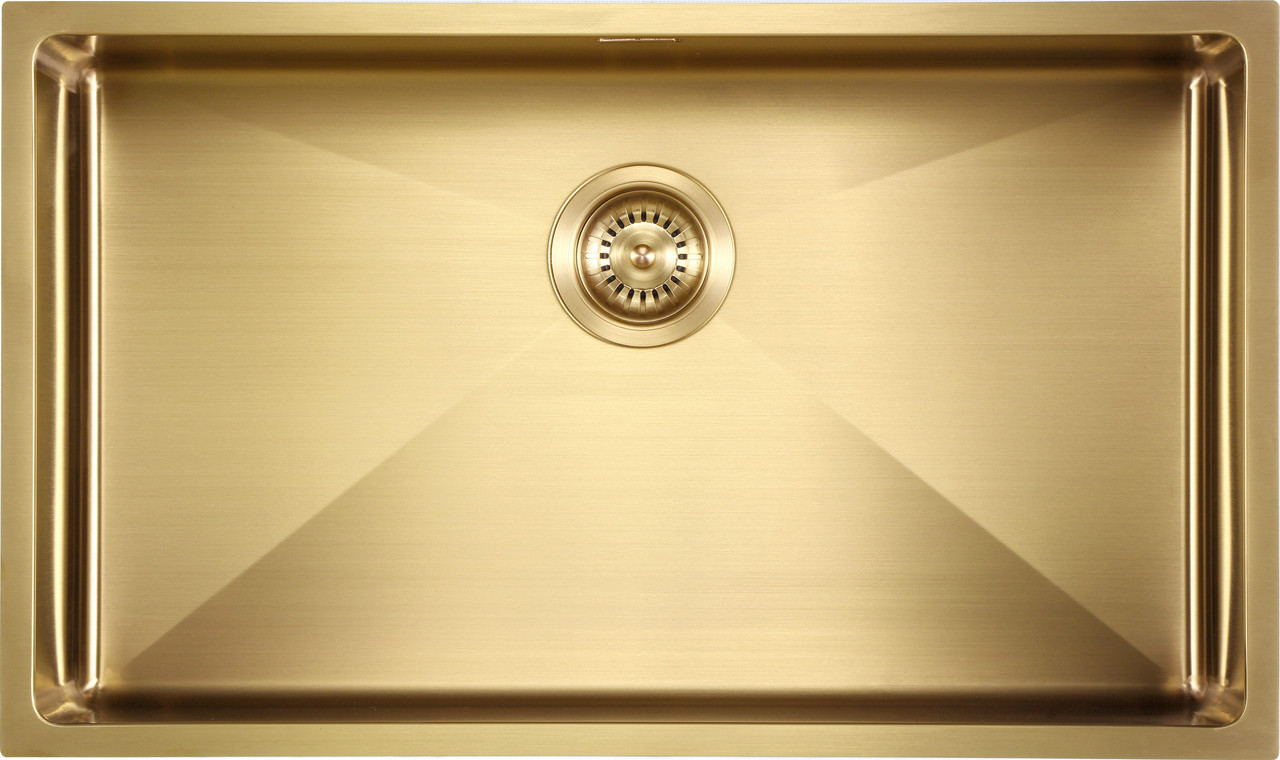 An image of 1810 ZENUNO15 700U Undermount/Inset Single Bowl Sink - Gold Brass
