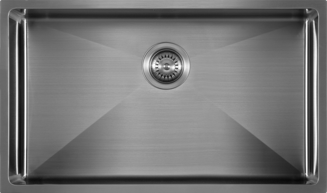 An image of 1810 ZENUNO15 700U Undermount/Inset Single Bowl Sink - Gunmetal
