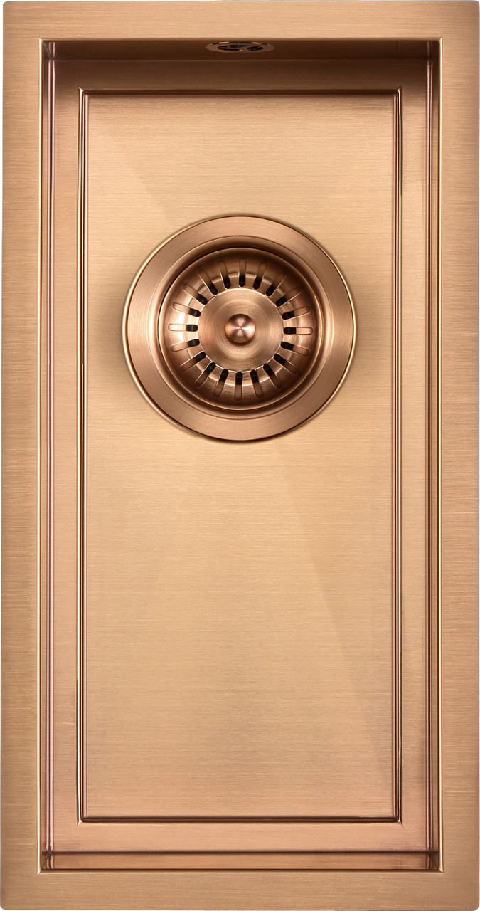 An image of 1810 AXIXUNO 190U Single Bowl Undermount Sink - Copper
