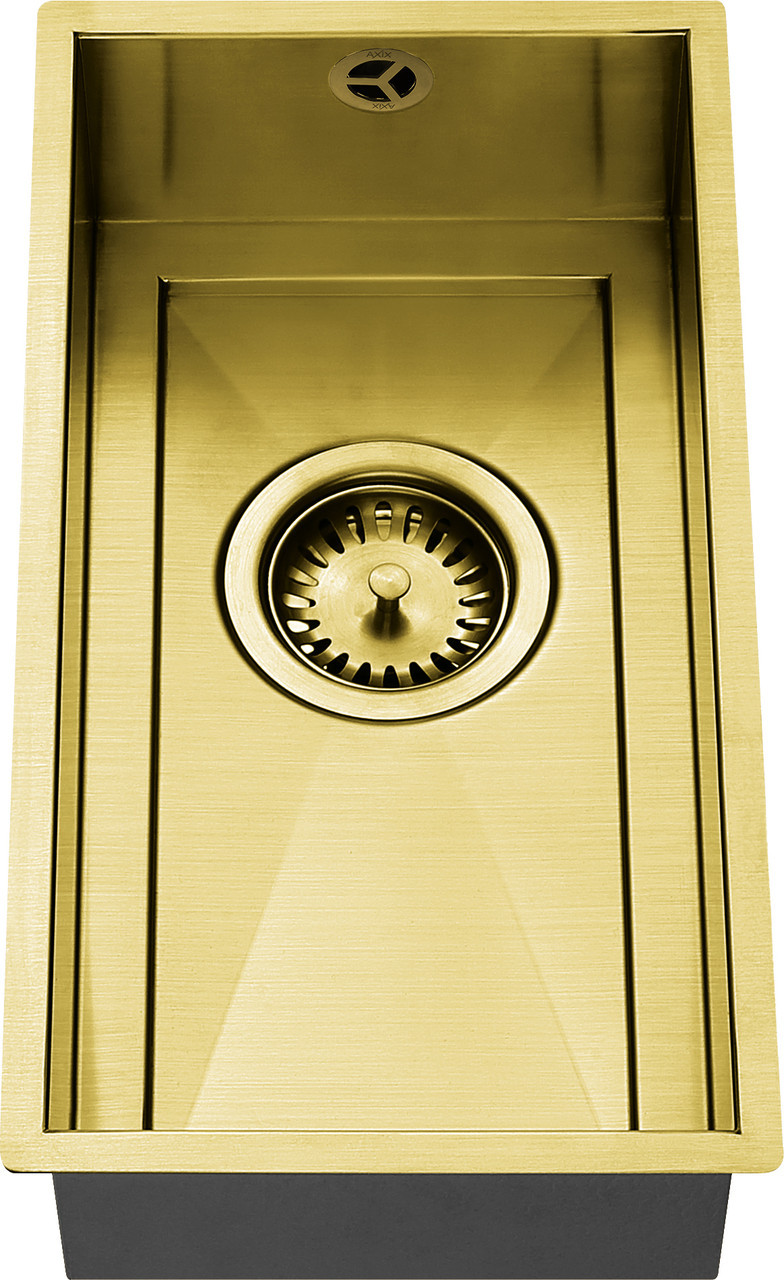 An image of 1810 AXIXUNO 210U Single Bowl Undermount Sink - Gold Brass