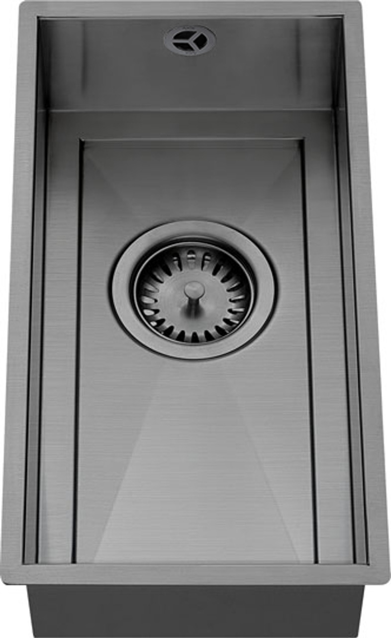 An image of 1810 AXIXUNO 210U Single Bowl Undermount Sink - Gunmetal