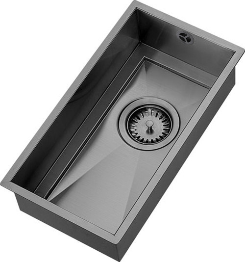 An image of 1810 AXIXUNO 210U Single Bowl Undermount Sink - Gunmetal