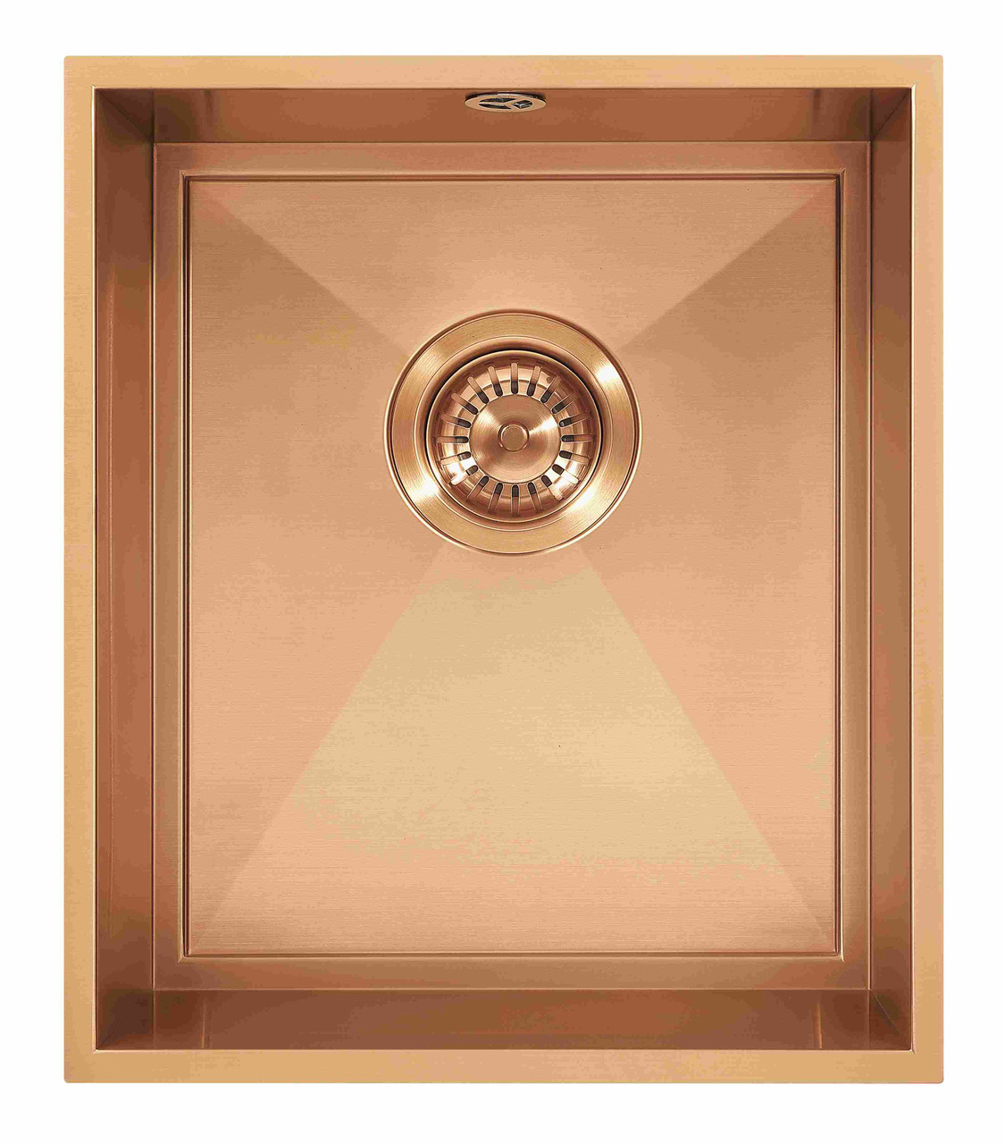 An image of 1810 AXIXUNO 355U Single Bowl Undermount Sink 16MM - Copper