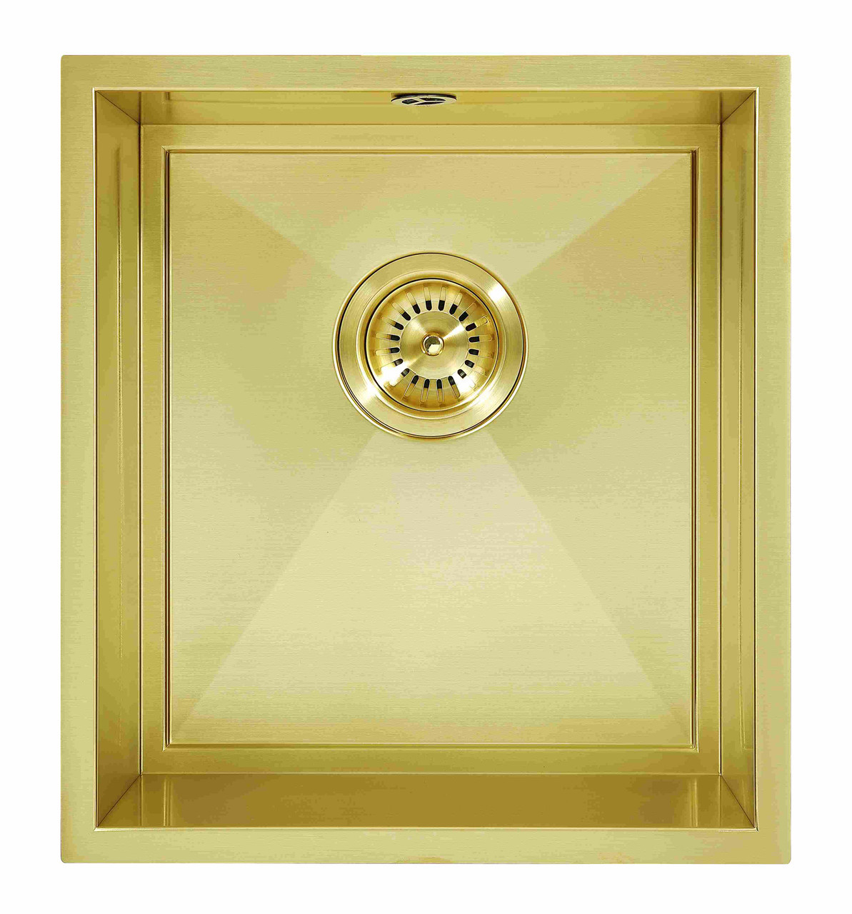 An image of 1810 AXIXUNO 355U Single Bowl Undermount Sink 16MM - Gold Brass