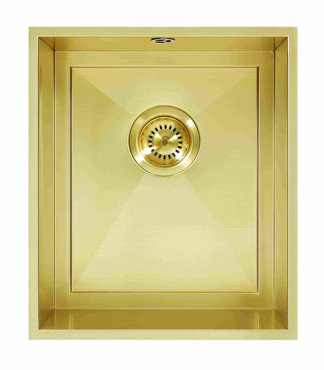 An image of 1810 AXIXUNO 355U Single Bowl Undermount Sink 26MM - Gold Brass