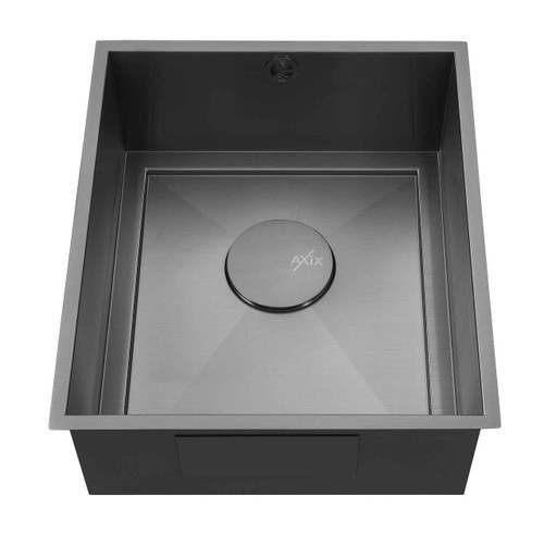 An image of 1810 AXIXUNO 355U Single Bowl Undermount Sink 26MM - Gunmetal