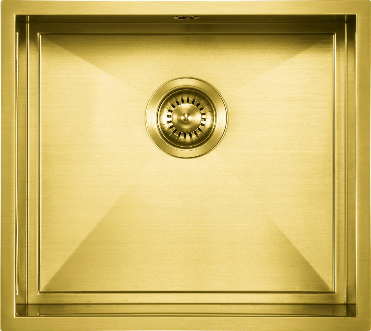 An image of 1810 AXIXUNO 450U Single Bowl Undermount Sink 16MM - Gold Brass