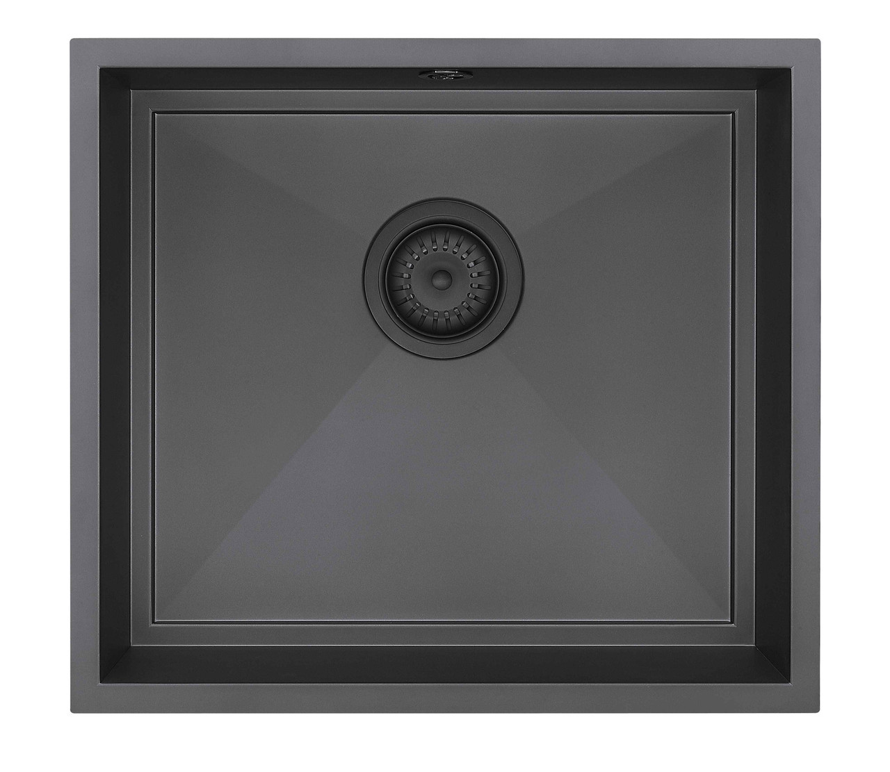 An image of 1810 AXIXUNO 450U Single Bowl Undermount Sink 16MM - Matte Black