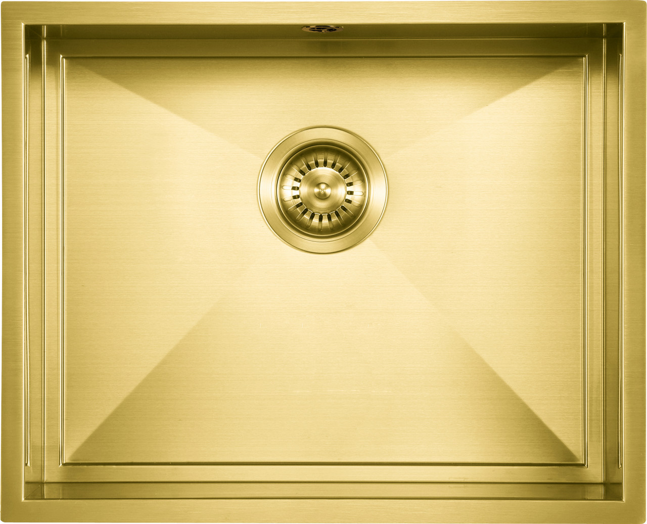 An image of 1810 AXIXUNO 500U Single Bowl Undermount Sink 16MM - Gold Brass