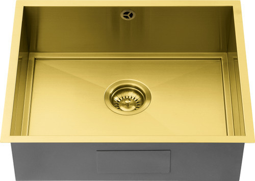 An image of 1810 AXIXUNO 500U Single Bowl Undermount Sink 16MM - Gold Brass