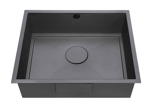 An image of 1810 AXIXUNO 500U Single Bowl Undermount Sink 16MM - Matte Black