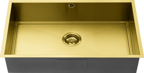 An image of 1810 AXIXUNO 700U Single Bowl Undermount Sink 16MM - Gold Brass