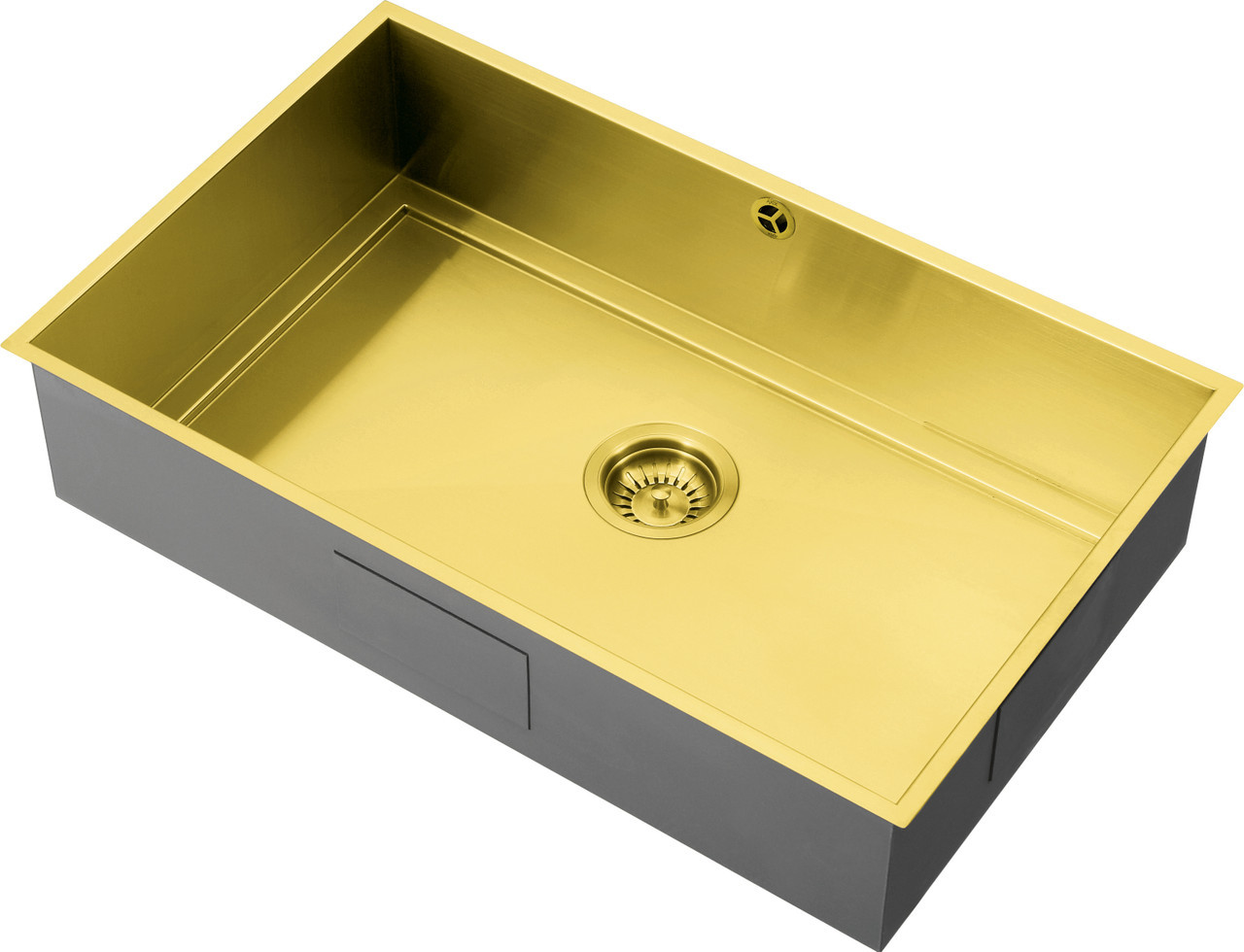 An image of 1810 AXIXUNO 700U Single Bowl Undermount Sink 26MM- Gold Brass