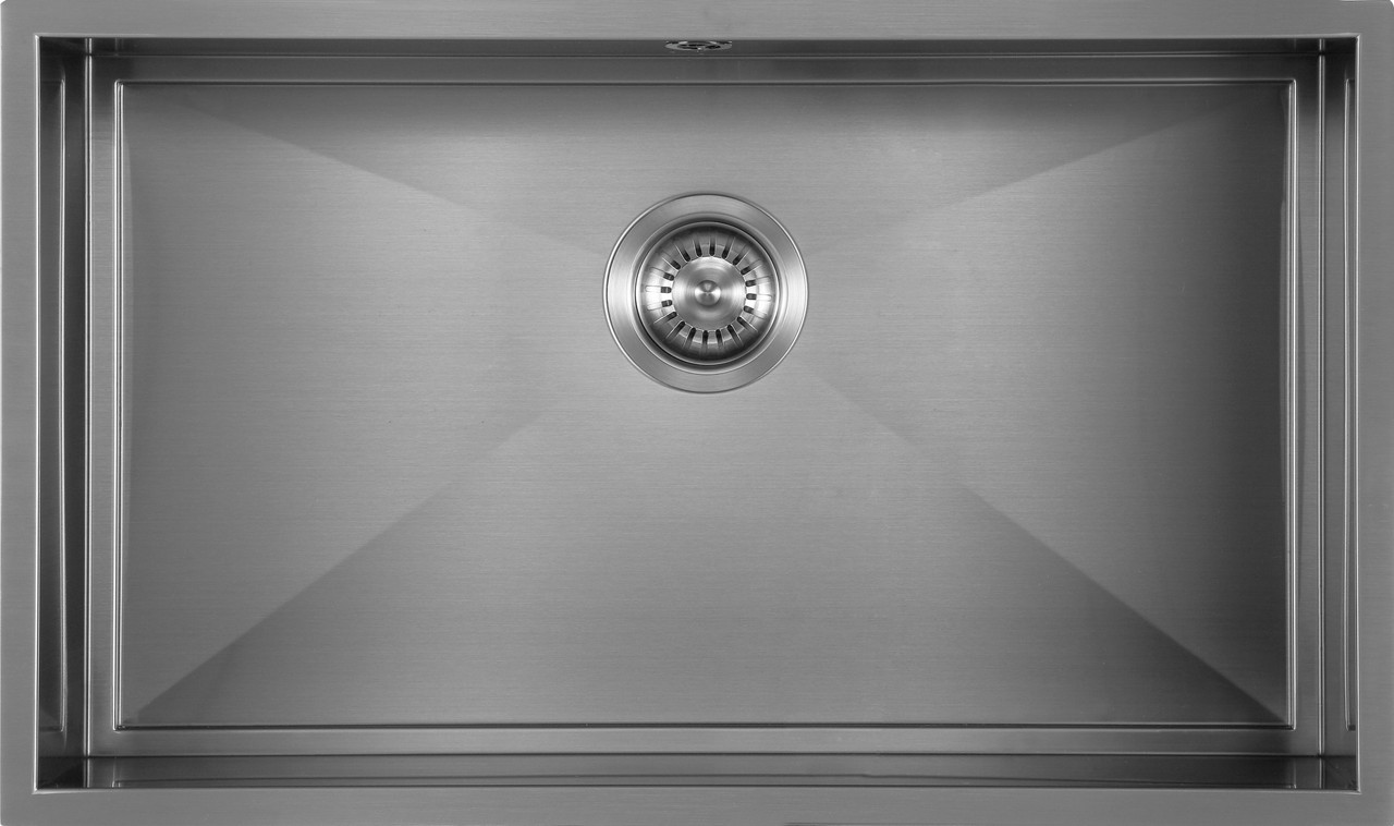 An image of 1810 AXIXUNO 700U Single Bowl Undermount Sink 16MM - Gunmetal