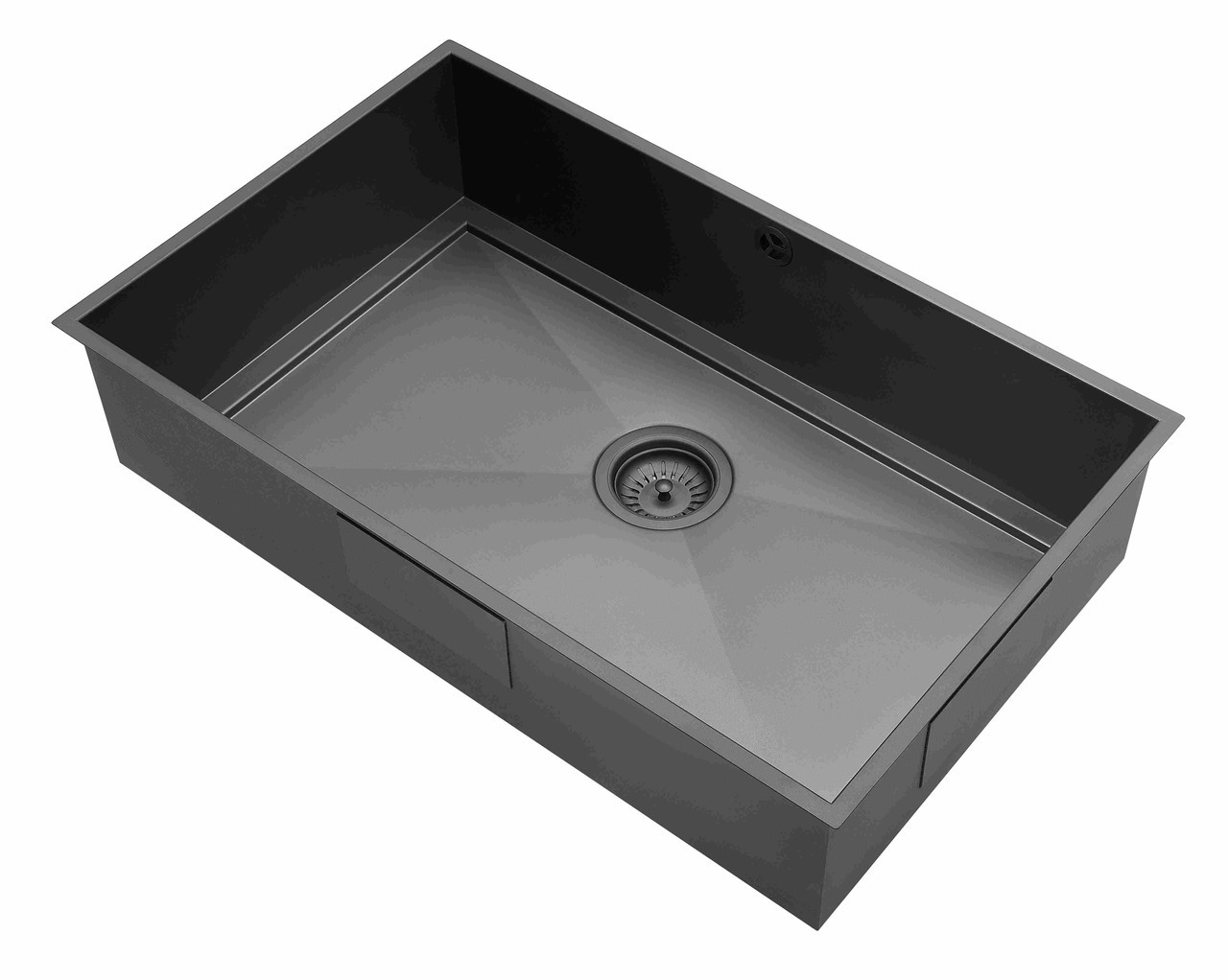 An image of 1810 AXIXUNO 700U Single Bowl Undermount Sink 26MM - Matte Black