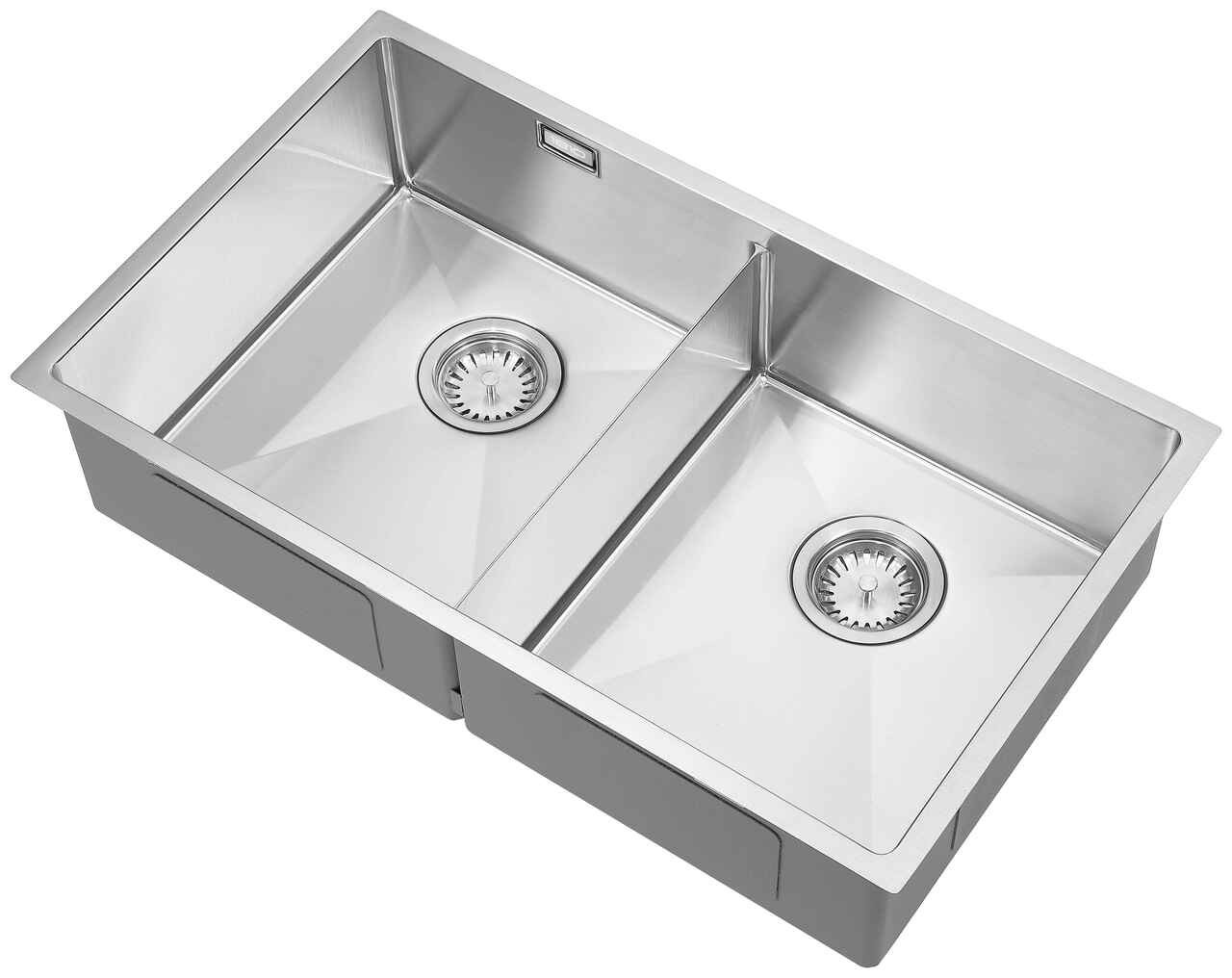 An image of 1810 ZENDUO10 351/351U Slim Bridge Undermount/Inset Double Bowl Sink