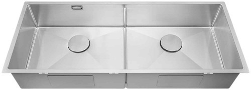 An image of 1810 ZENDUO10 500/500U Slim Bridge Undermount/Inset Double Bowl Sink