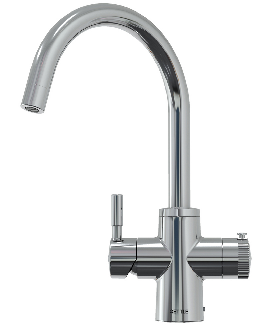 An image of QETTLE Original 4 in 1 Round Chrome Boiling Water Tap with 7L Tank