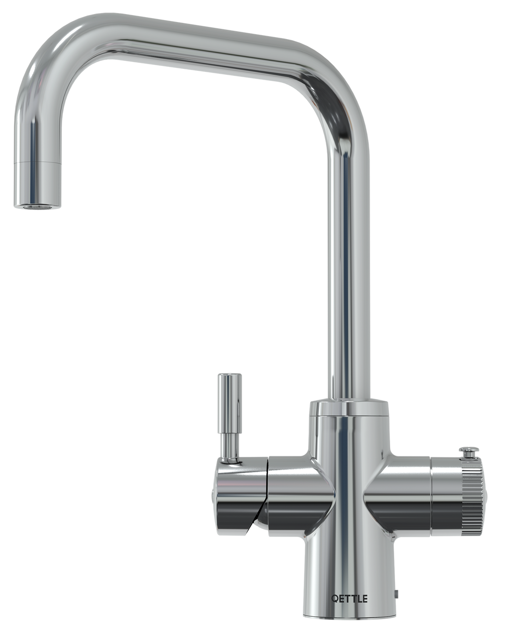 An image of QETTLE Original 4 in 1 Square Chrome Boiling Water Tap with 7L Tank