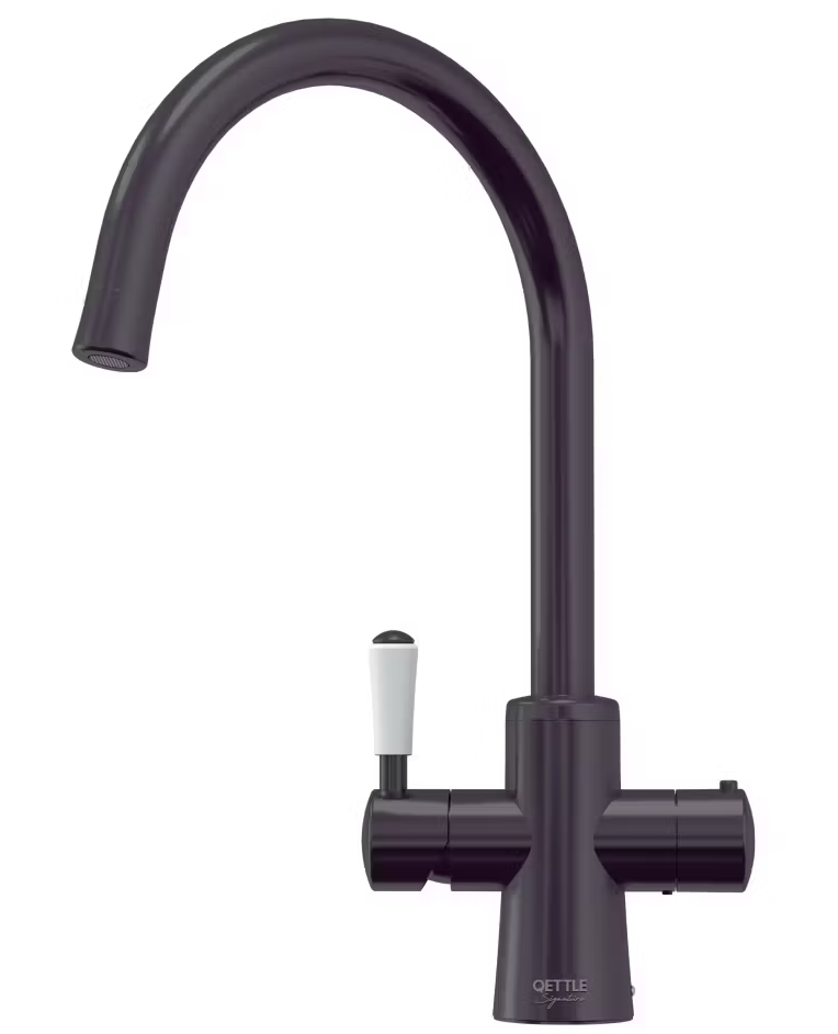 An image of QETTLE Signature Classic 4 in 1 Round Gunmetal Boiling Water Tap with 7L Tank