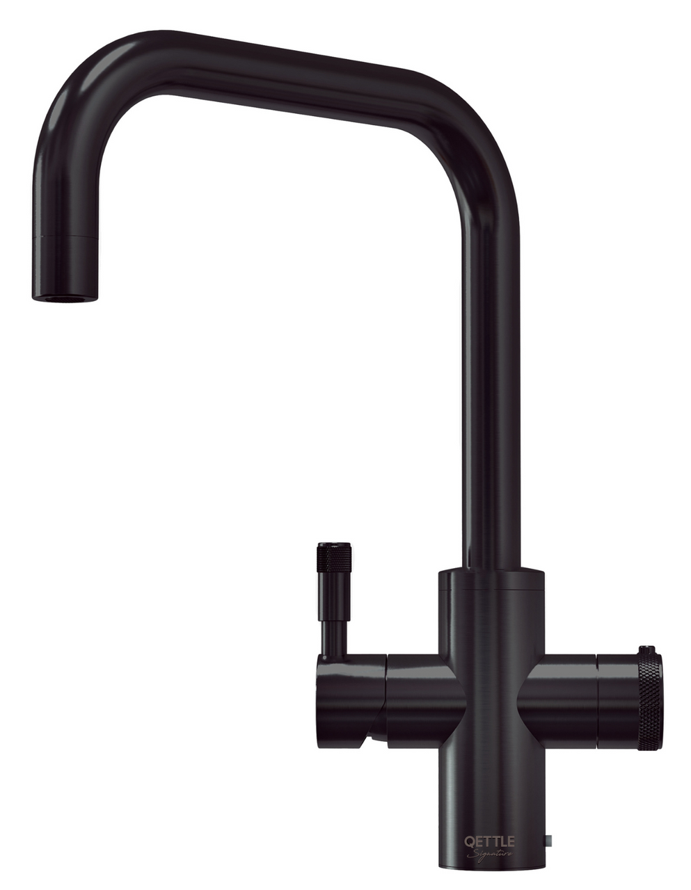 An image of QETTLE Signature 4 in 1 Square Black Boiling Water Tap with 2L Tank