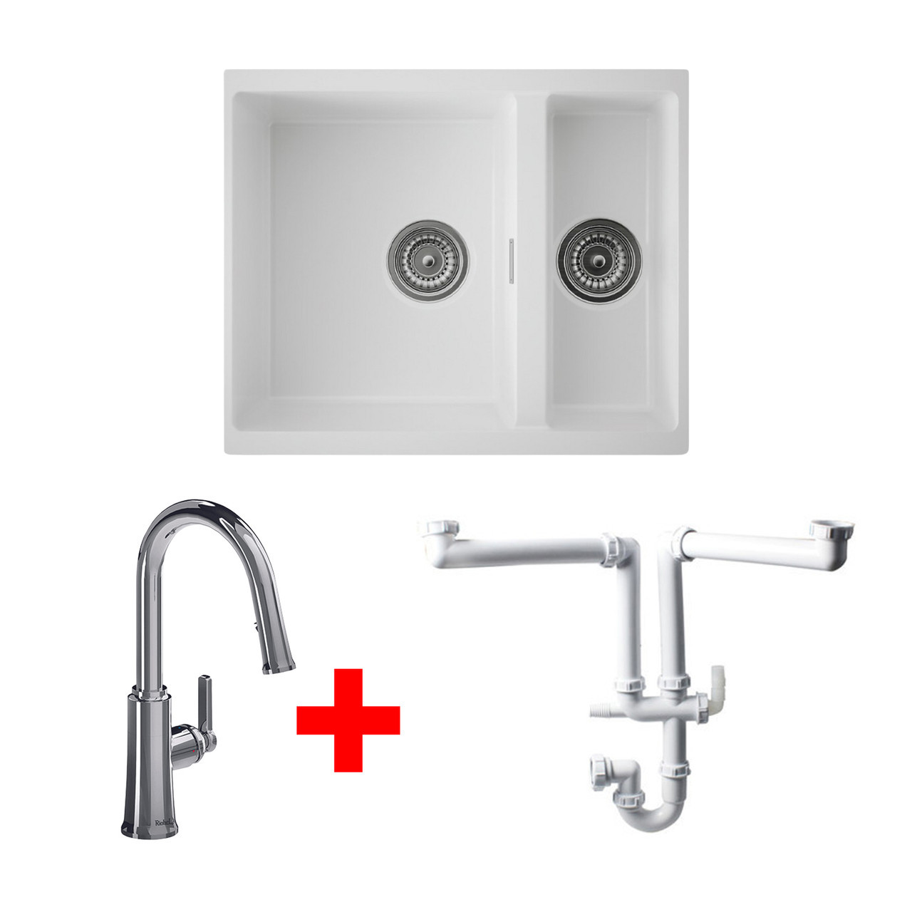 An image of Austen & Co. Florence with Riobel Trattoria Round Spout Kitchen Tap and Plumbing...