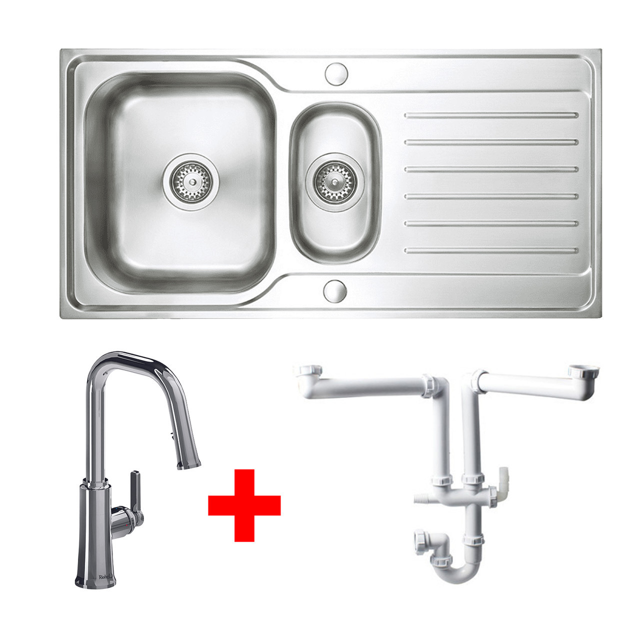 An image of Austen & Co. Napoli with Riobel Trattoria Square Spout Kitchen Tap and Plumbing ...