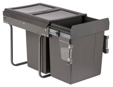 An image of Austen & Co. 40L Pull Out Cupboard Kitchen Bin - 2 Compartments