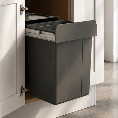 An image of Austen & Co. 40L Built-In Hinged Cupboard Kitchen Bin - 2 Compartments