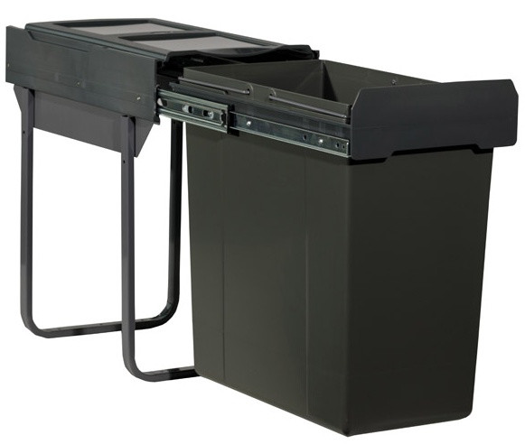 An image of Austen & Co. 34L Built-In Hinged Cupboard Kitchen Bin - 1 Compartment