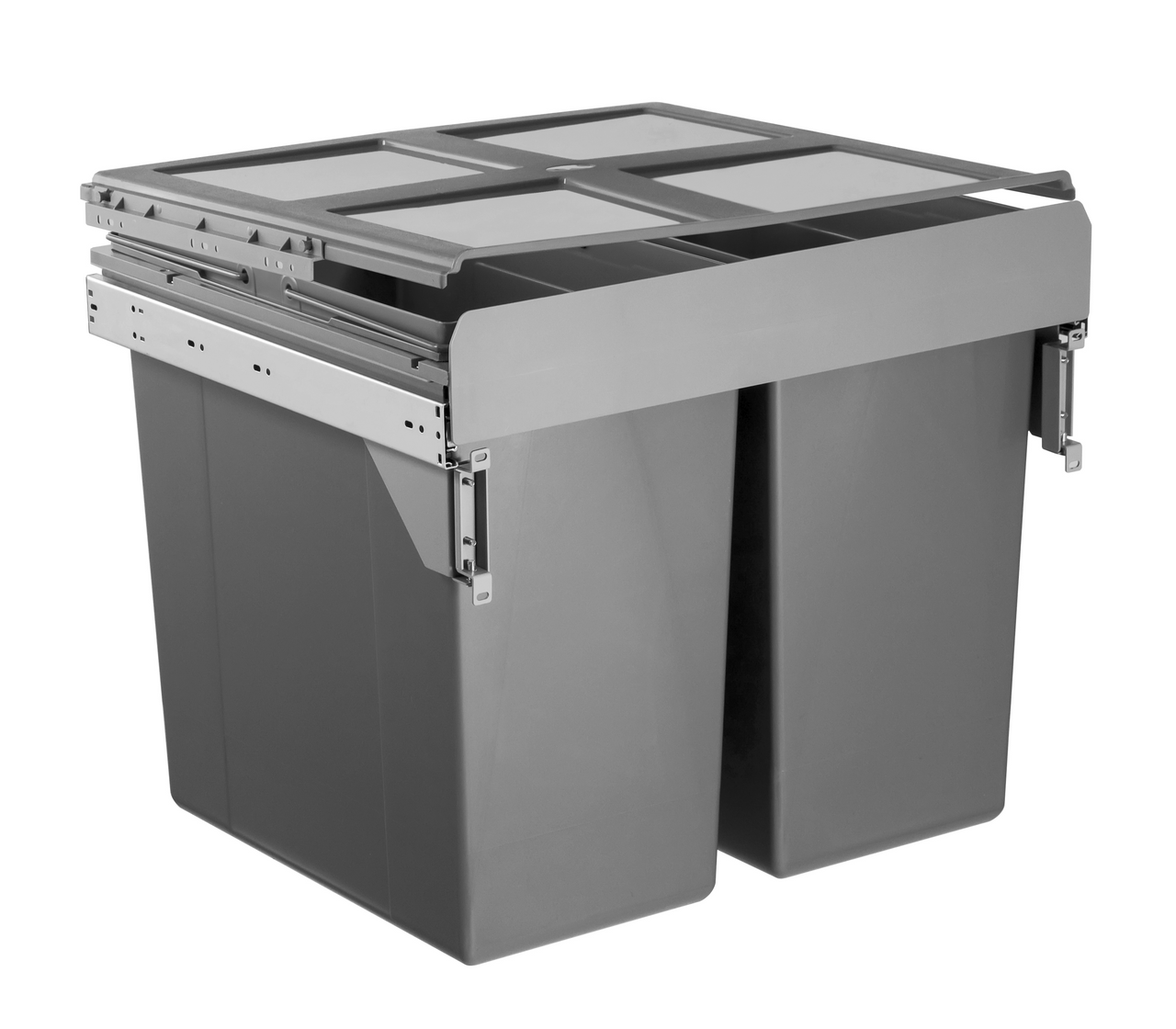 An image of Austen & Co. 90L Pull Out Cupboard Kitchen Bin - 2 Compartments