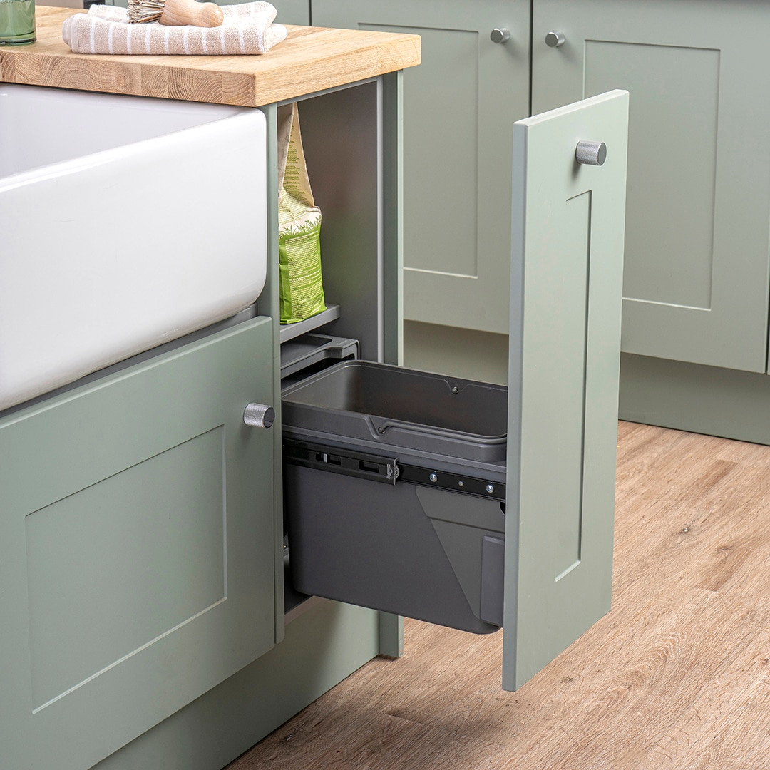 An image of Caple Base Mounted 19L Pull Out Bin